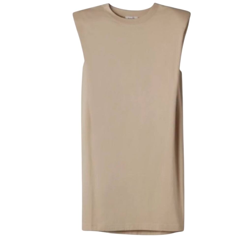 Brand New ARITZIA BABATON SHOULDER DRESS OLIVE BEIGE 2XS $60 Neutral Lagenlook - Picture 2 of 6